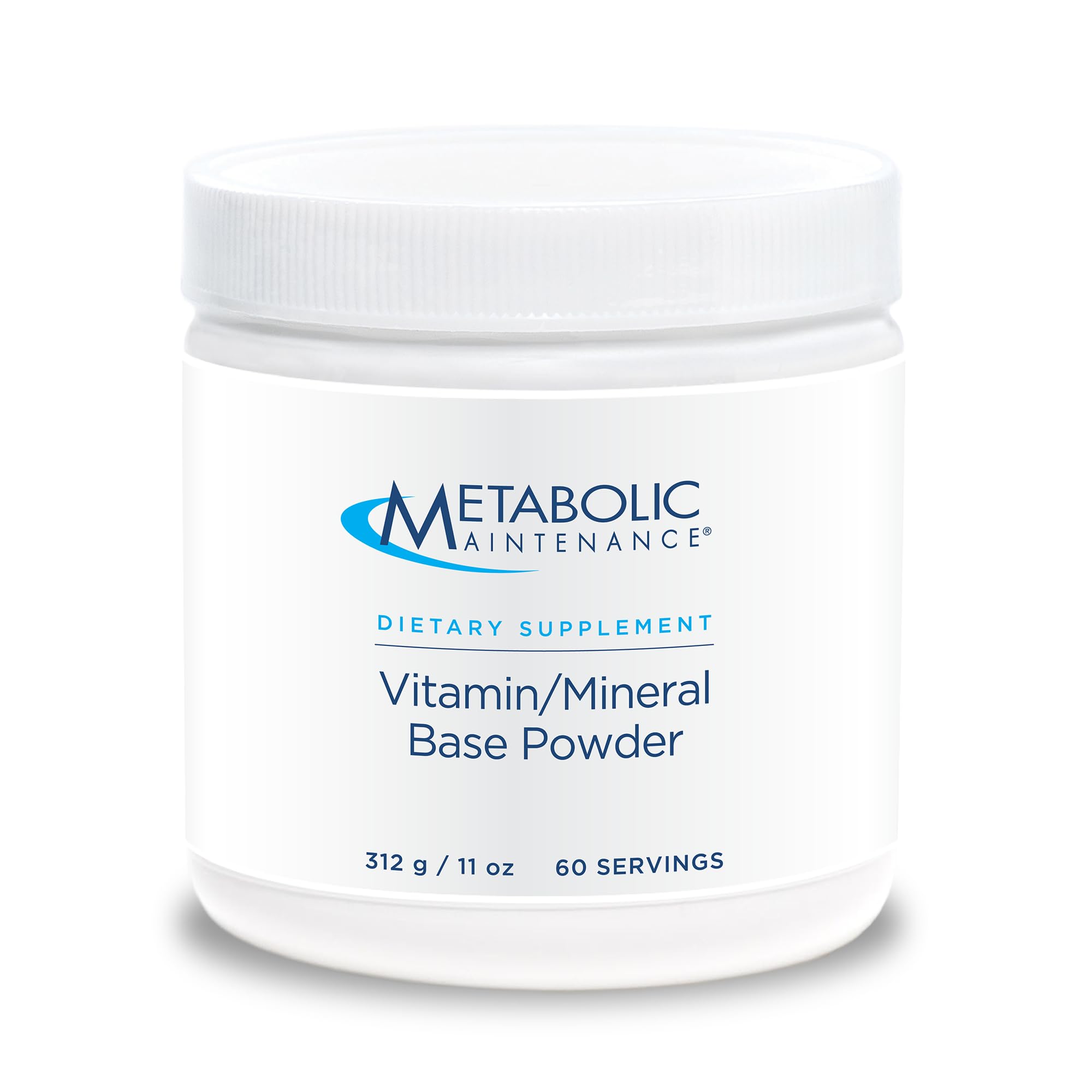 Metabolic Maintenance Vitamin Mineral Base Powder – Iron Free Multivitamin with Active B Vitamins + Chelated Minerals (312g, 60 Servings)