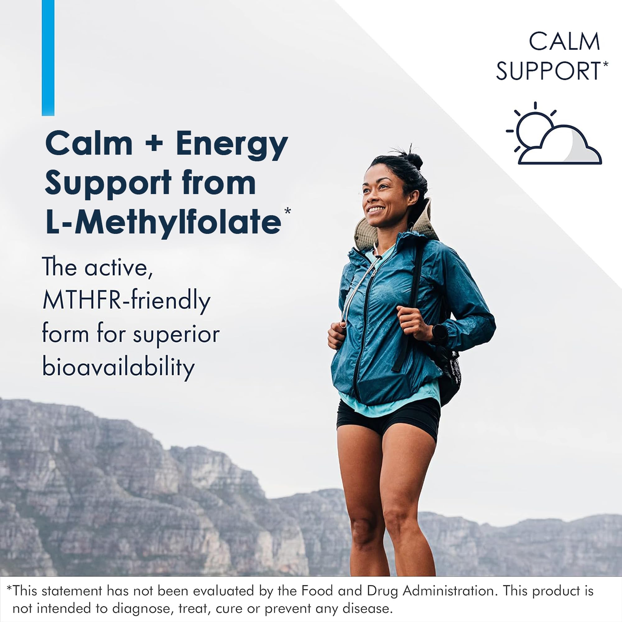 Metabolic Maintenance L-Methylfolate 15 mg (5-MTHF) – Brain Health, Focus, Calm | 60 Capsules