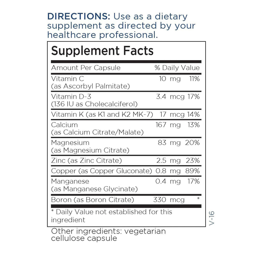 Metabolic Maintenance Rebuild — Bone Health Support with Calcium, Vitamin D, K2, Zinc & Magnesium (180 Capsules)