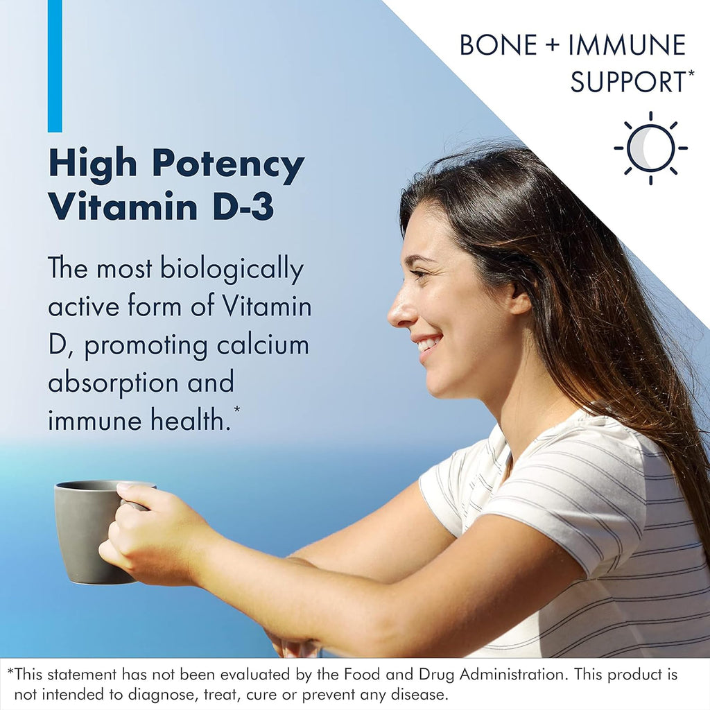 Metabolic Maintenance Vitamin D-3 10,000 IU | D3 with Vitamin C for Immune, Bone & Mood Support (60 Capsules)