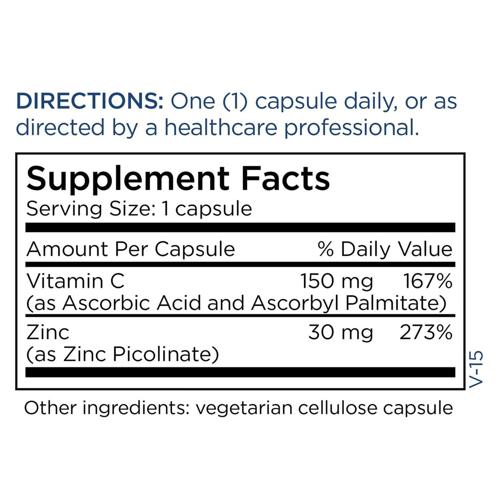 Metabolic Maintenance Zinc Picolinate 30 mg – Immune Support (90 Capsules)