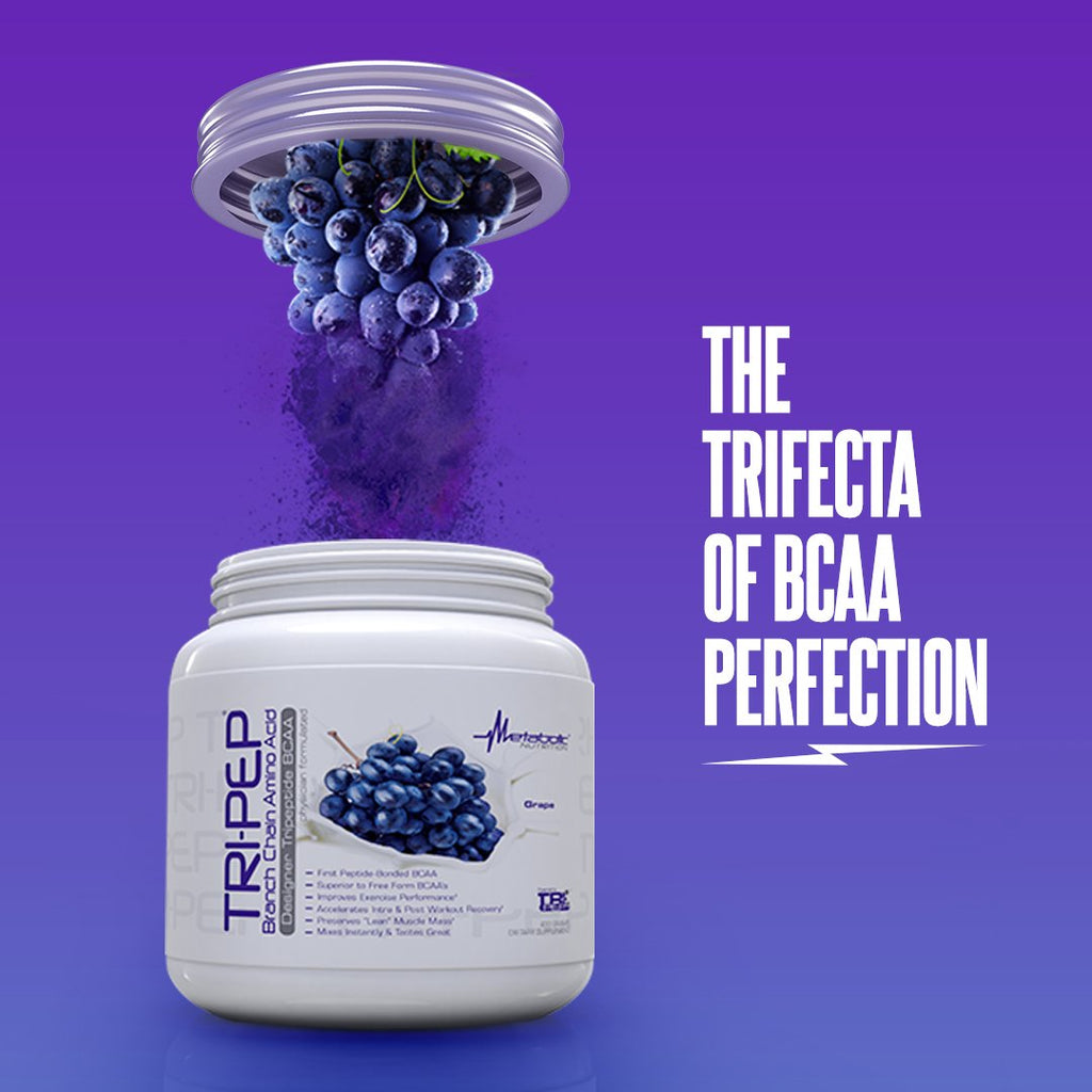 Metabolic Nutrition Tri-Pep BCAA Powder - Grape, 400g (40 Servings)