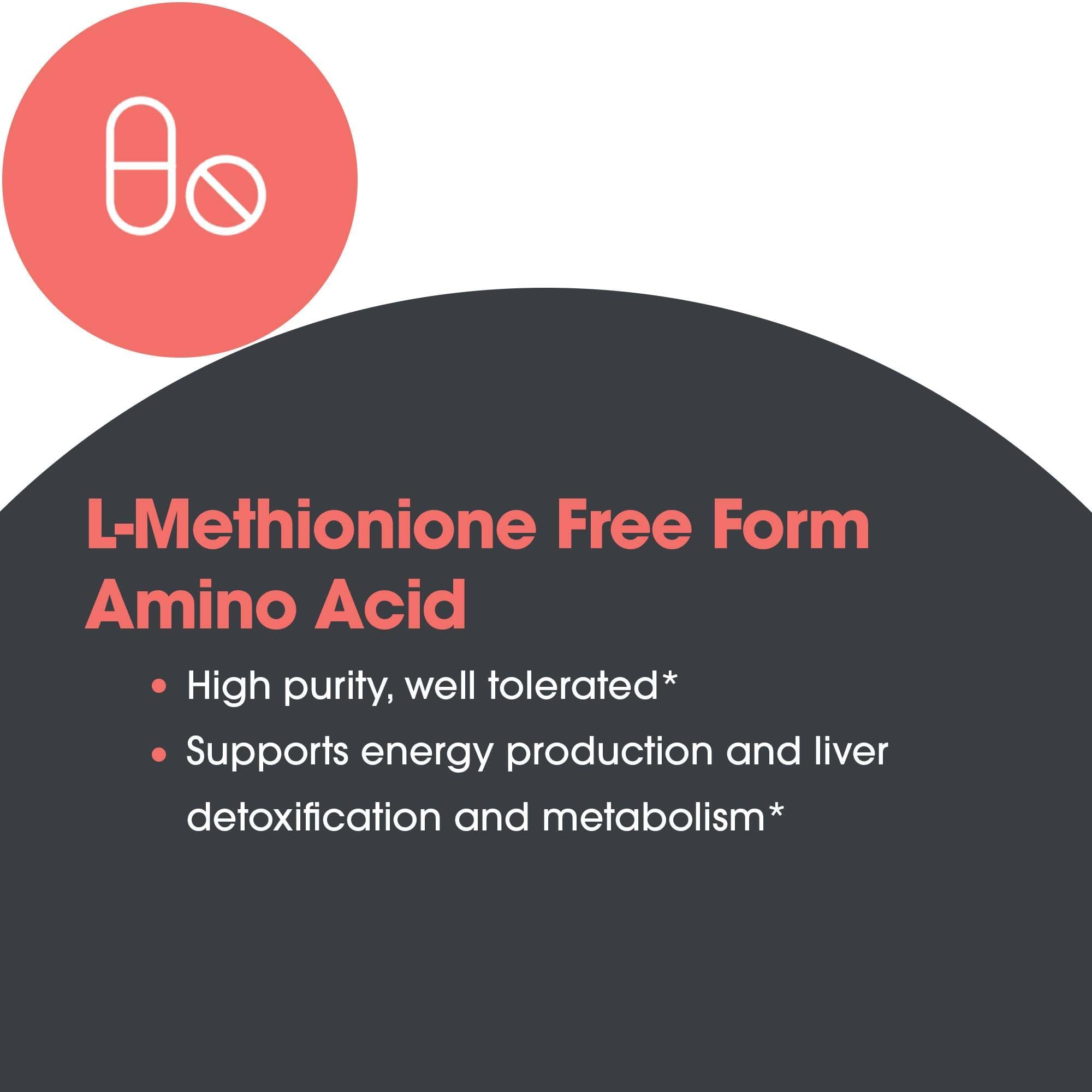 L-Methionine 500mg – Liver & Energy Support | Allergy Research Group | Vegetarian Capsules (100 Count)