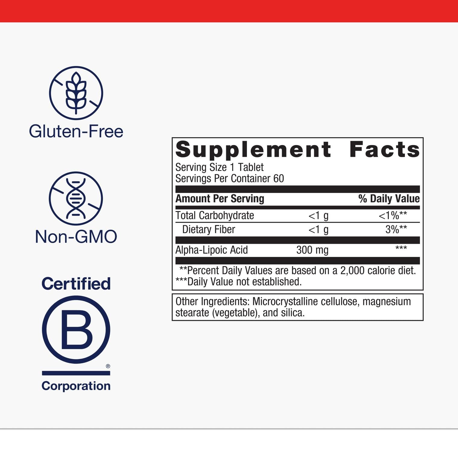 Metagenics Alpha-Lipoic Acid 300 mg – Metabolism & Antioxidant Support | Gluten-Free, Non-GMO, Vegan
