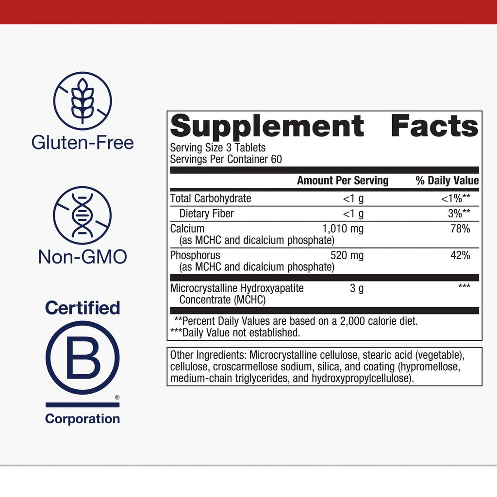 Metagenics Bone Builder Extra Strength – MCHC Calcium & Phosphorus, 180 Tablets