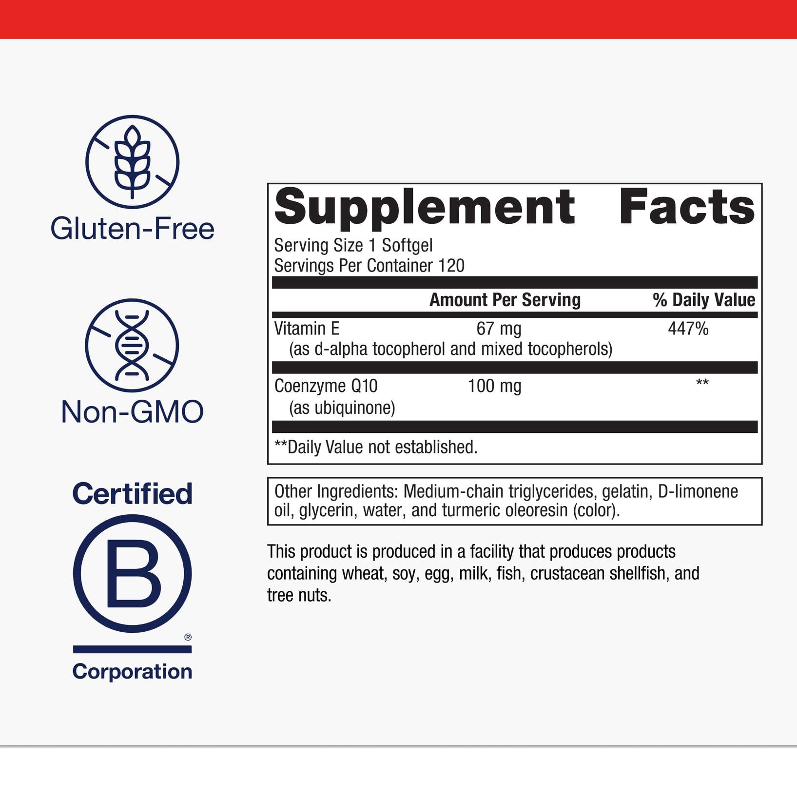 Metagenics CoQ10 ST-100-100 mg Ubiquinone + Vitamin E | Heart & Energy Support