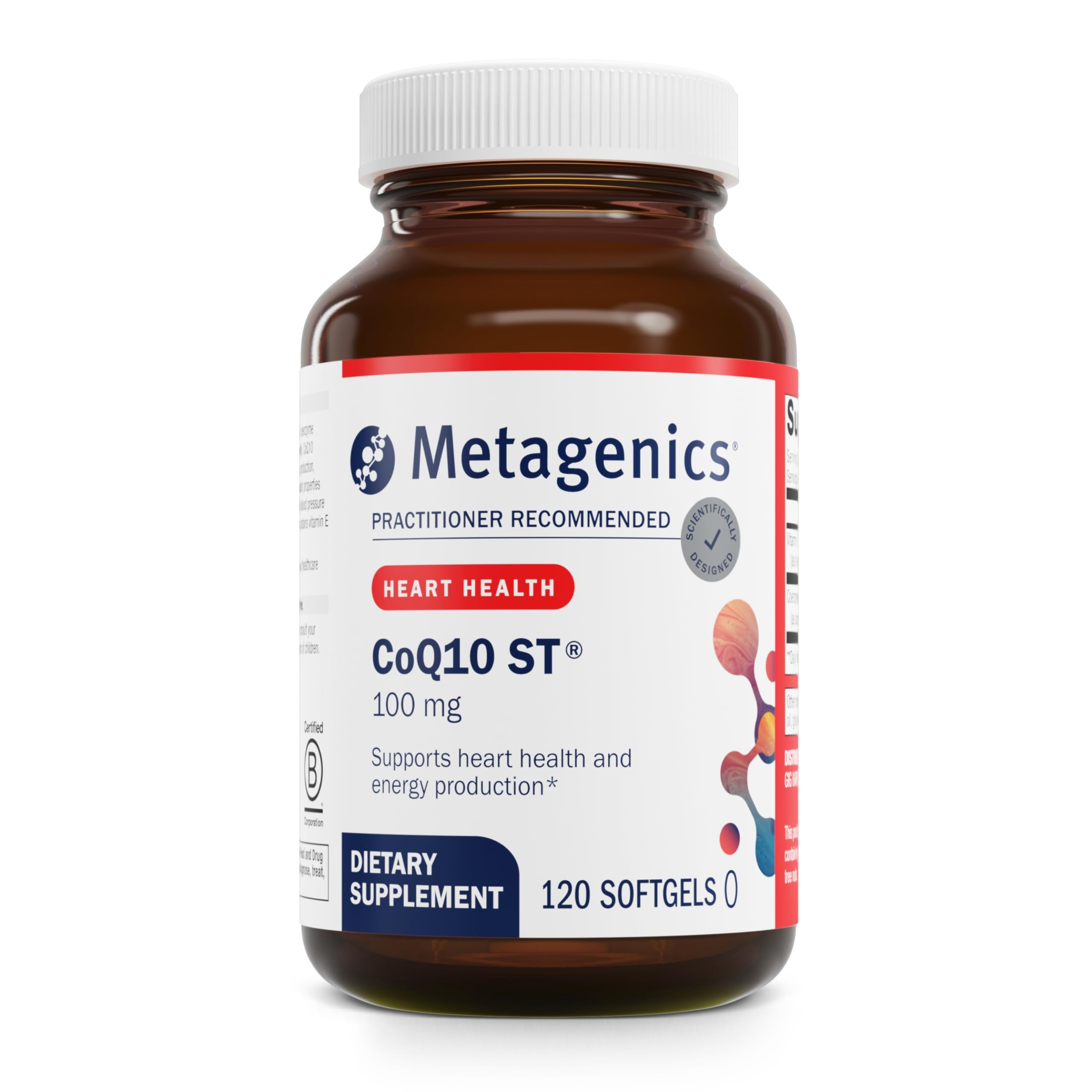 Metagenics CoQ10 ST-100-100 mg Ubiquinone + Vitamin E | Heart & Energy Support