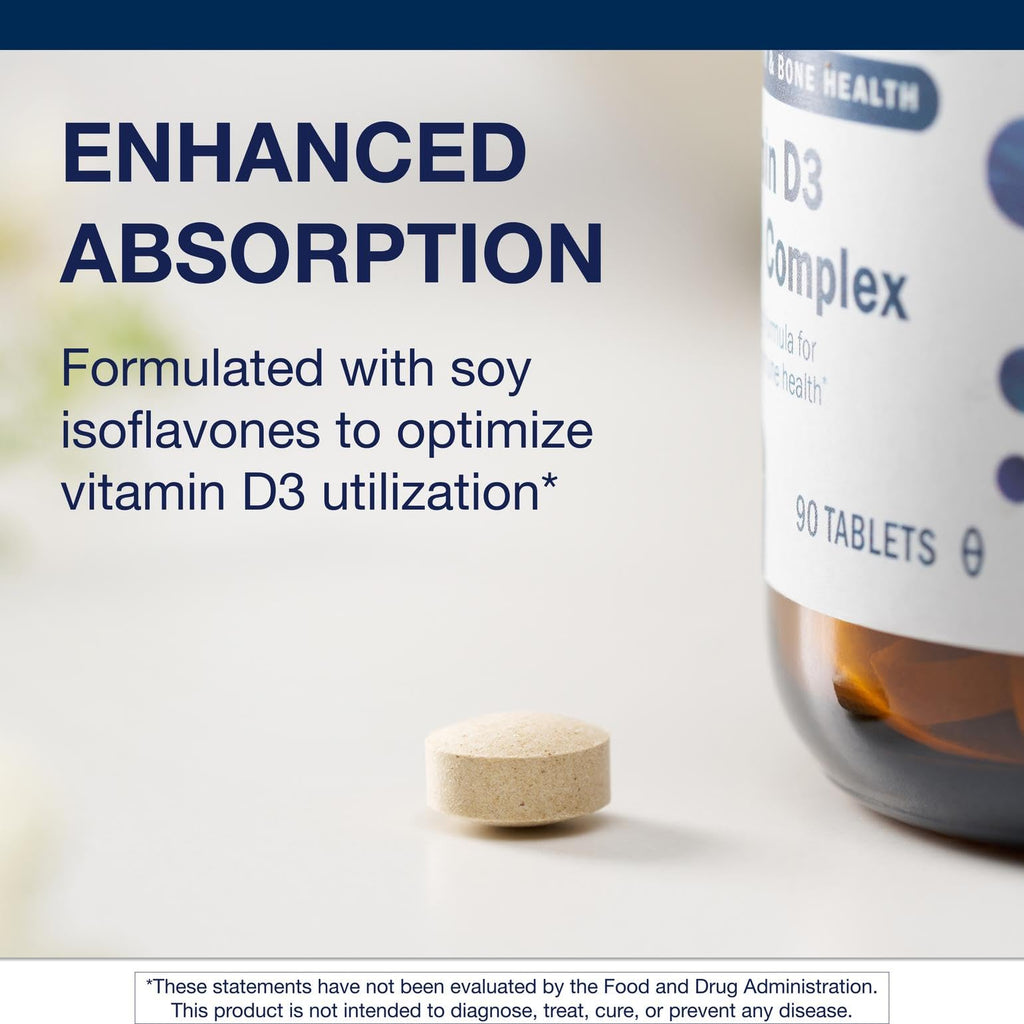 Metagenics D3 2000 IU Complex – Vitamin D3 with Isoflavones | 3-Month Supply
