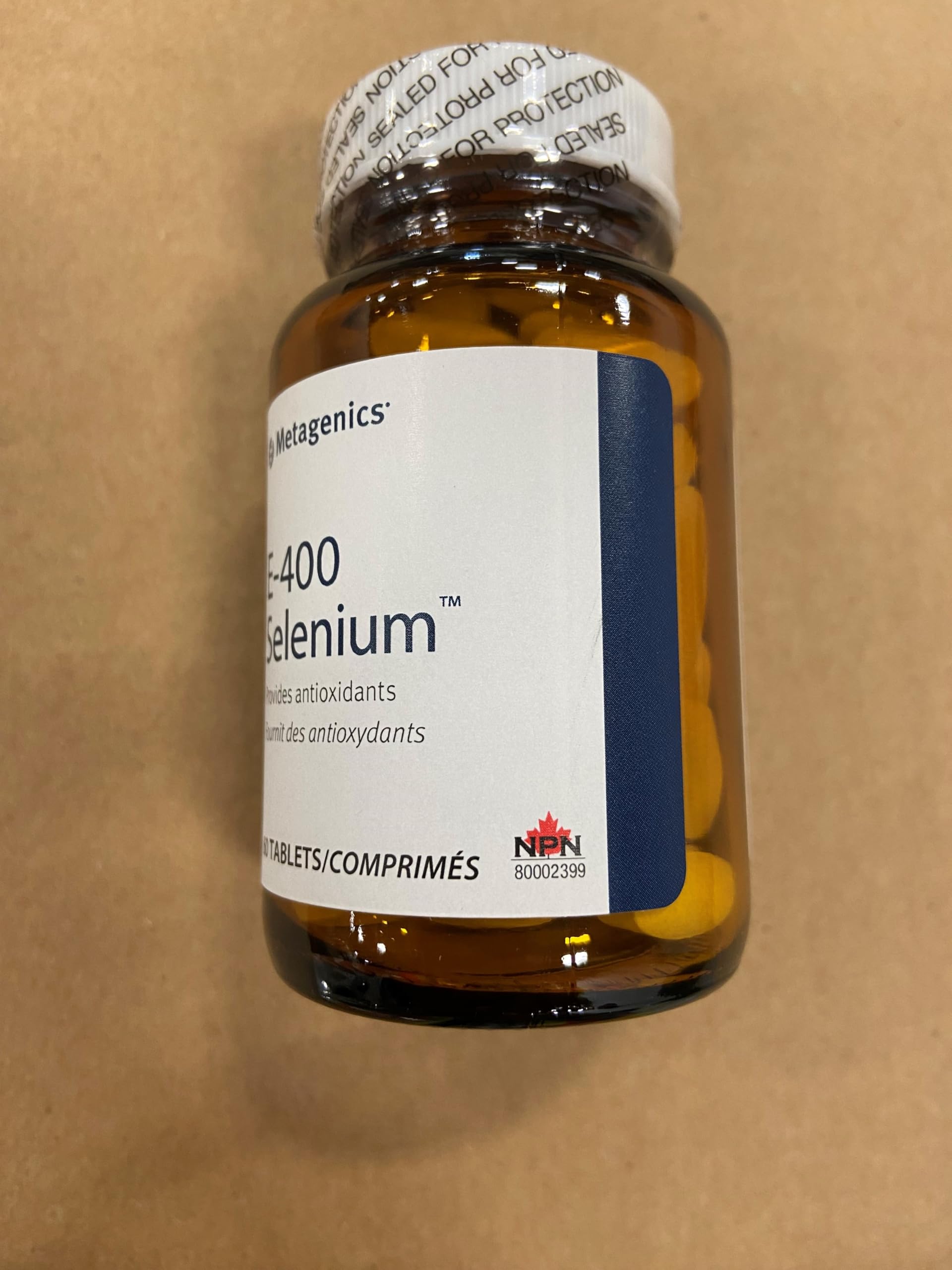 Metagenics E-400 Selenium Supplement – Vitamin E & Selenium Antioxidant (Gluten-Free, Vegetarian) – 60 Tablets