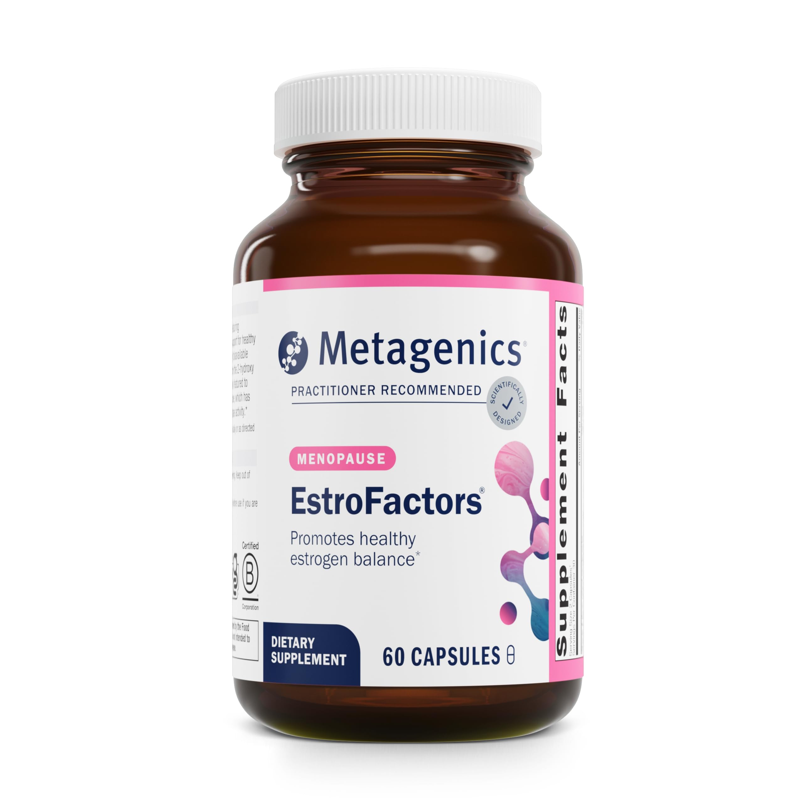 Metagenics EstroFactors – Estrogen Metabolism & Detox Support with Beta-Carotene, Curcumin & Phytonutrients | Non-GMO, Gluten-Free | 60 Tablets