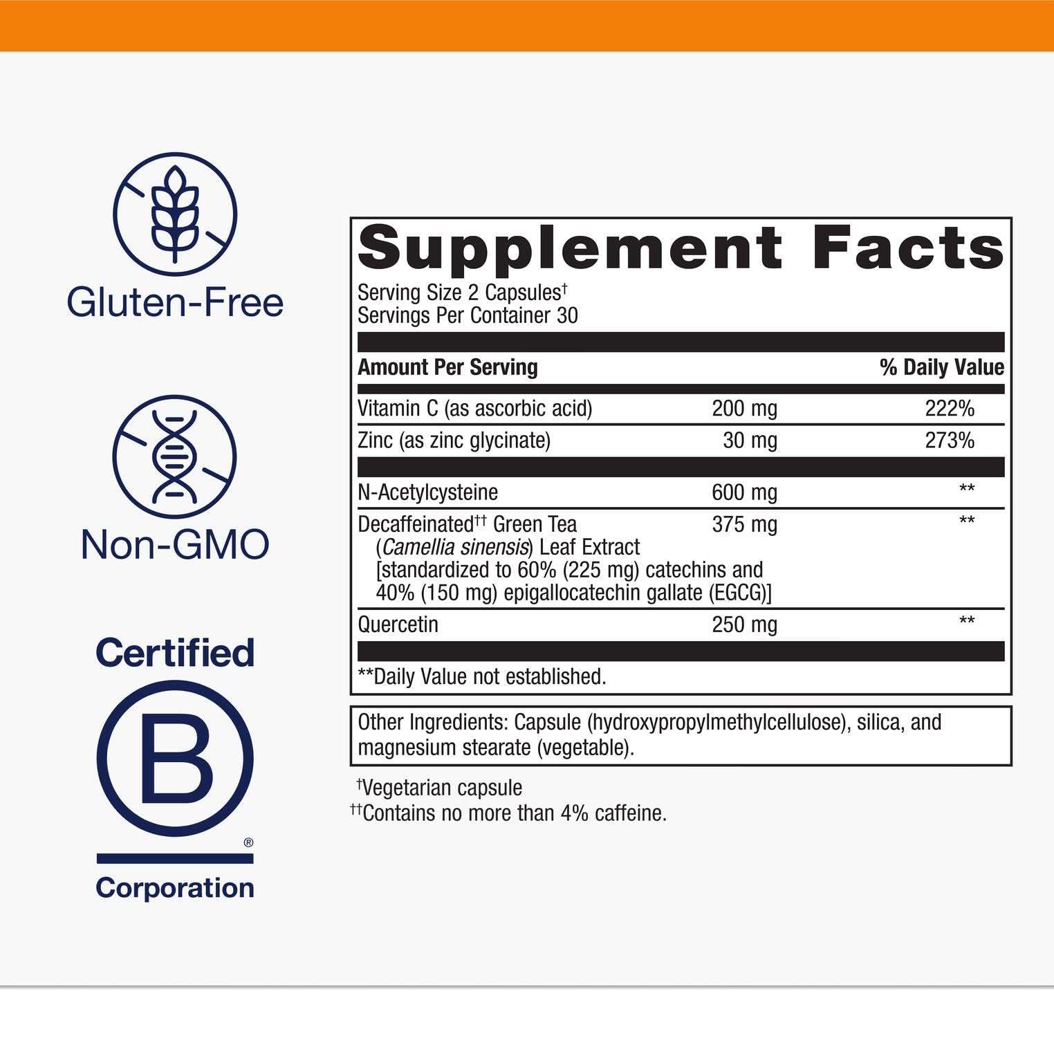Metagenics Immune Active: Quercetin, NAC, Zinc, EGCG & Vitamin C for Immune Support