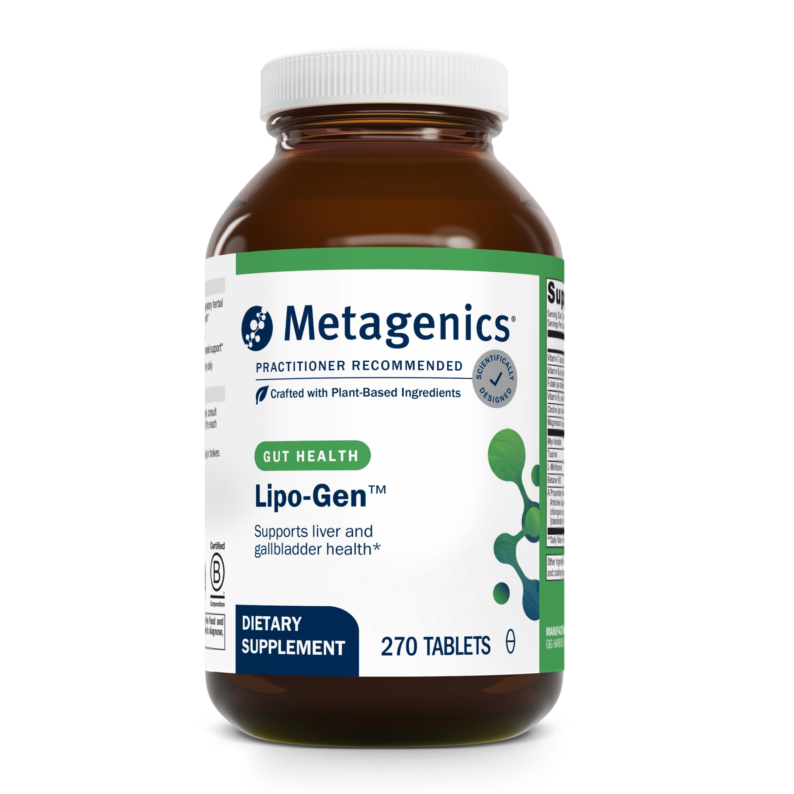 Metagenics Lipo-Gen Lipotropic Liver & Gallbladder Support - 270 Tablets