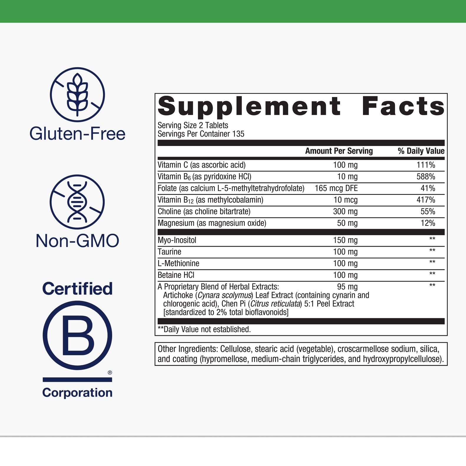 Metagenics Lipo-Gen Lipotropic Liver & Gallbladder Support - 270 Tablets
