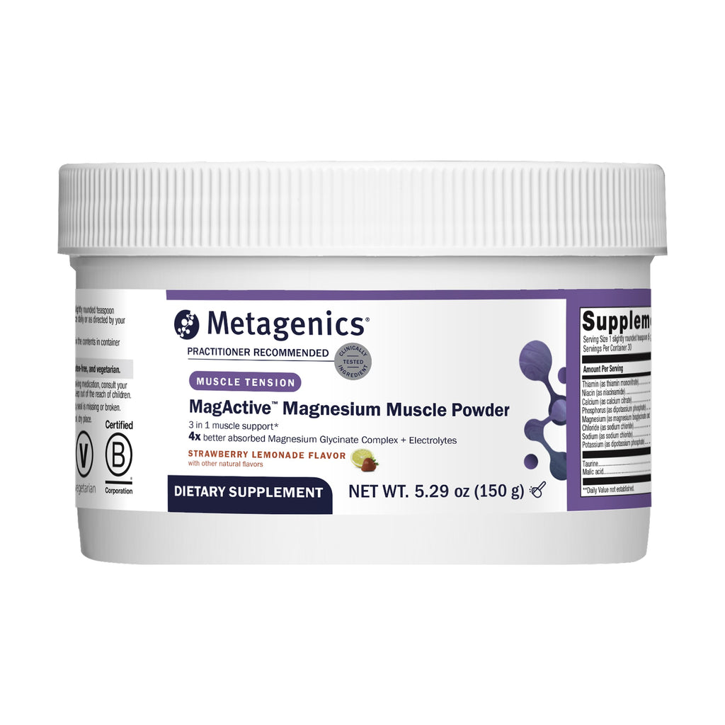 Metagenics MagActive Magnesium Muscle Powder – Fast-Absorb Recovery, 150 g Strawberry Lemonade