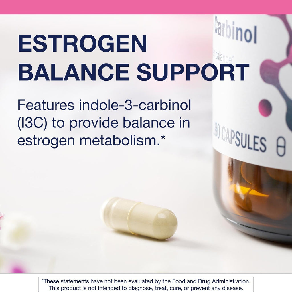 Metagenics Meta Indole-3-Carbinol Supplement - Estrogen Balance, Antioxidant & Liver Support | Non-GMO, Gluten-Free, Vegan | GMP-Certified Facility - 180 Capsules