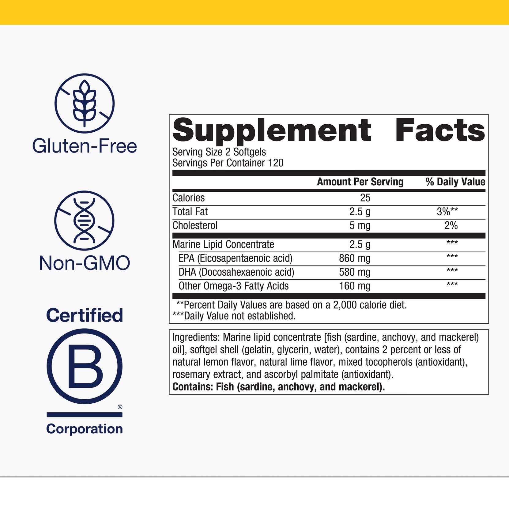 Metagenics OmegaGenics EPA-DHA 720 mg | High Potency Omega-3 (240 Softgels)