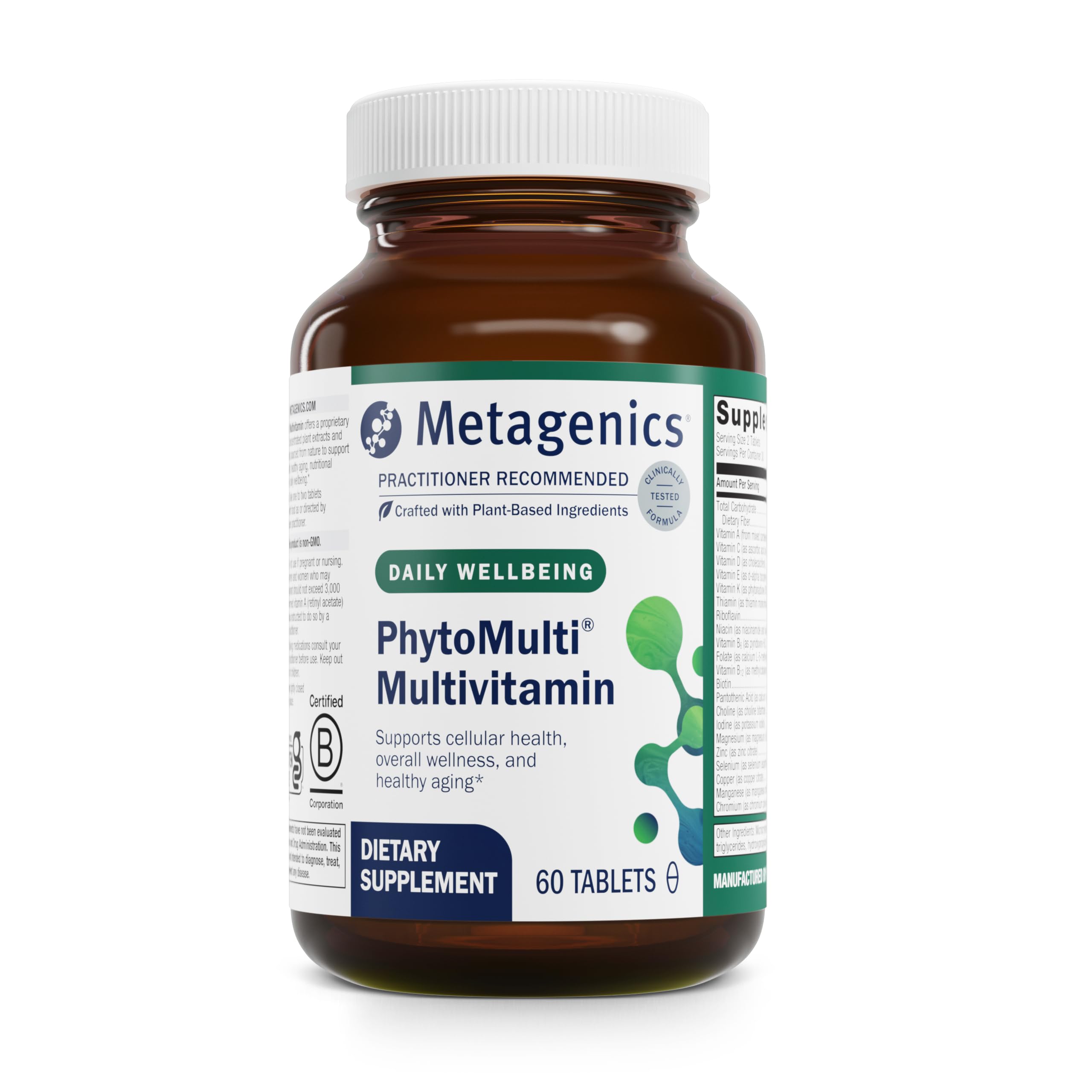 Metagenics PhytoMulti Without Iron – 60 Tablets | Daily Multivitamin with 20+ Nutrients, NonGMO & GlutenFree