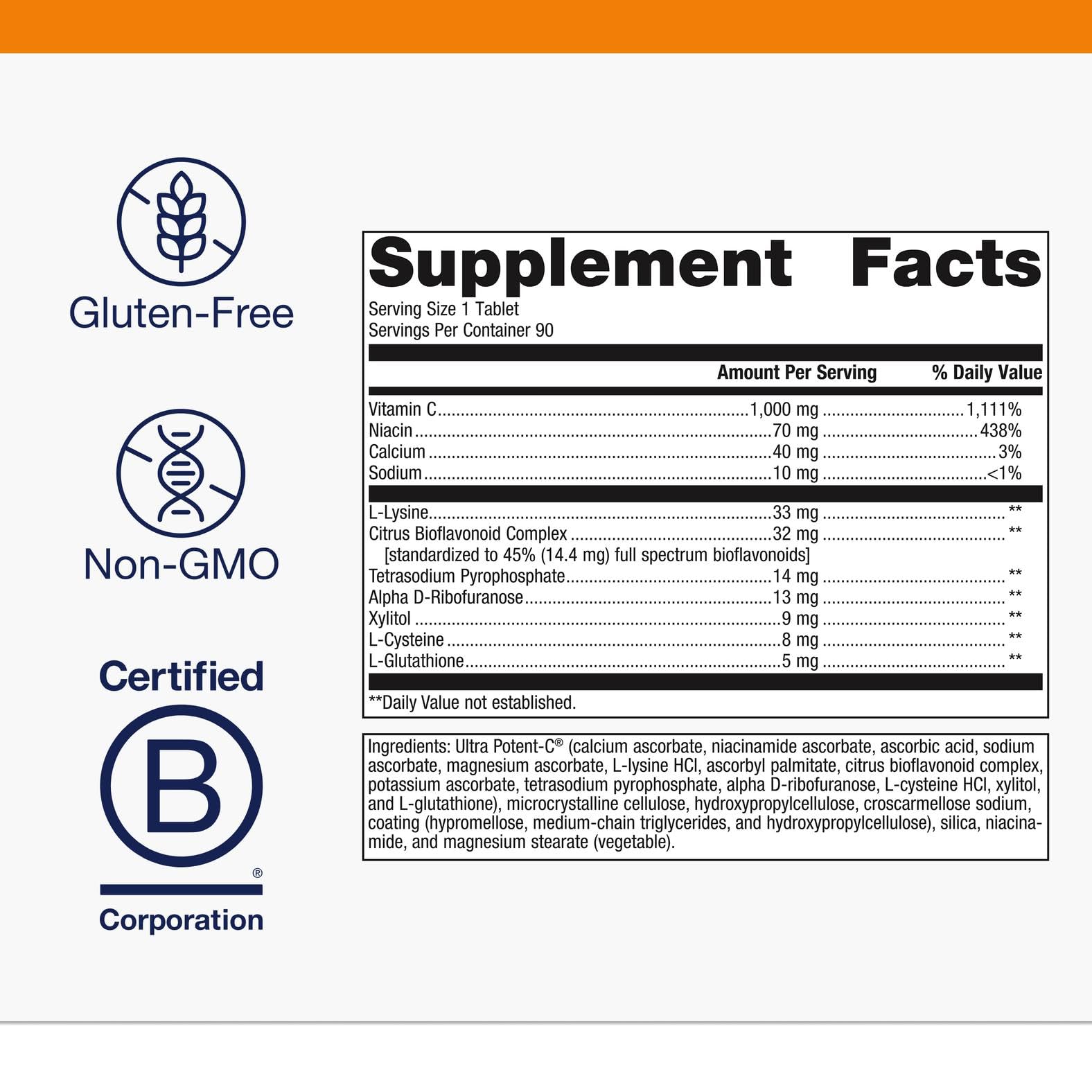 Metagenics Ultra Potent-C 1000 - Buffered Vitamin C for Immune Support