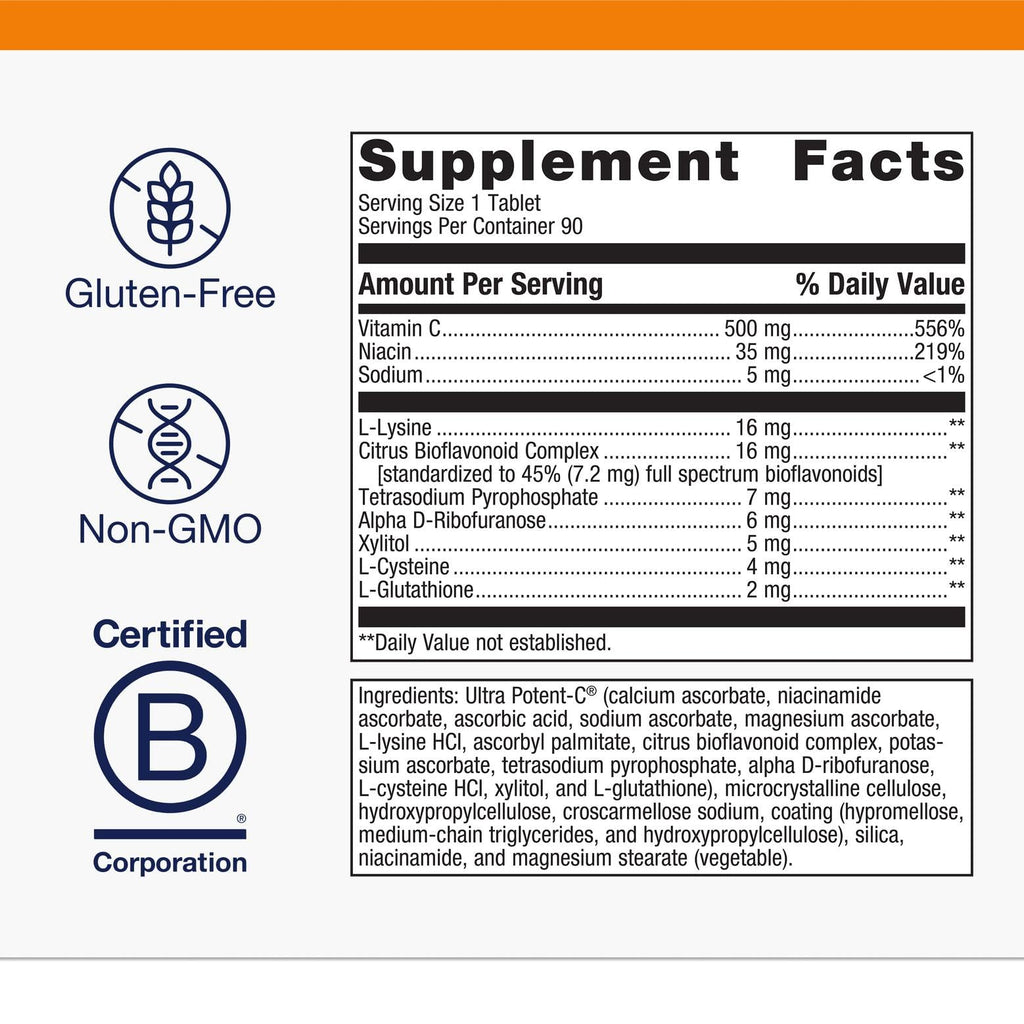 Metagenics Ultra Potent-C 500 – Buffered Vitamin C for Immunity