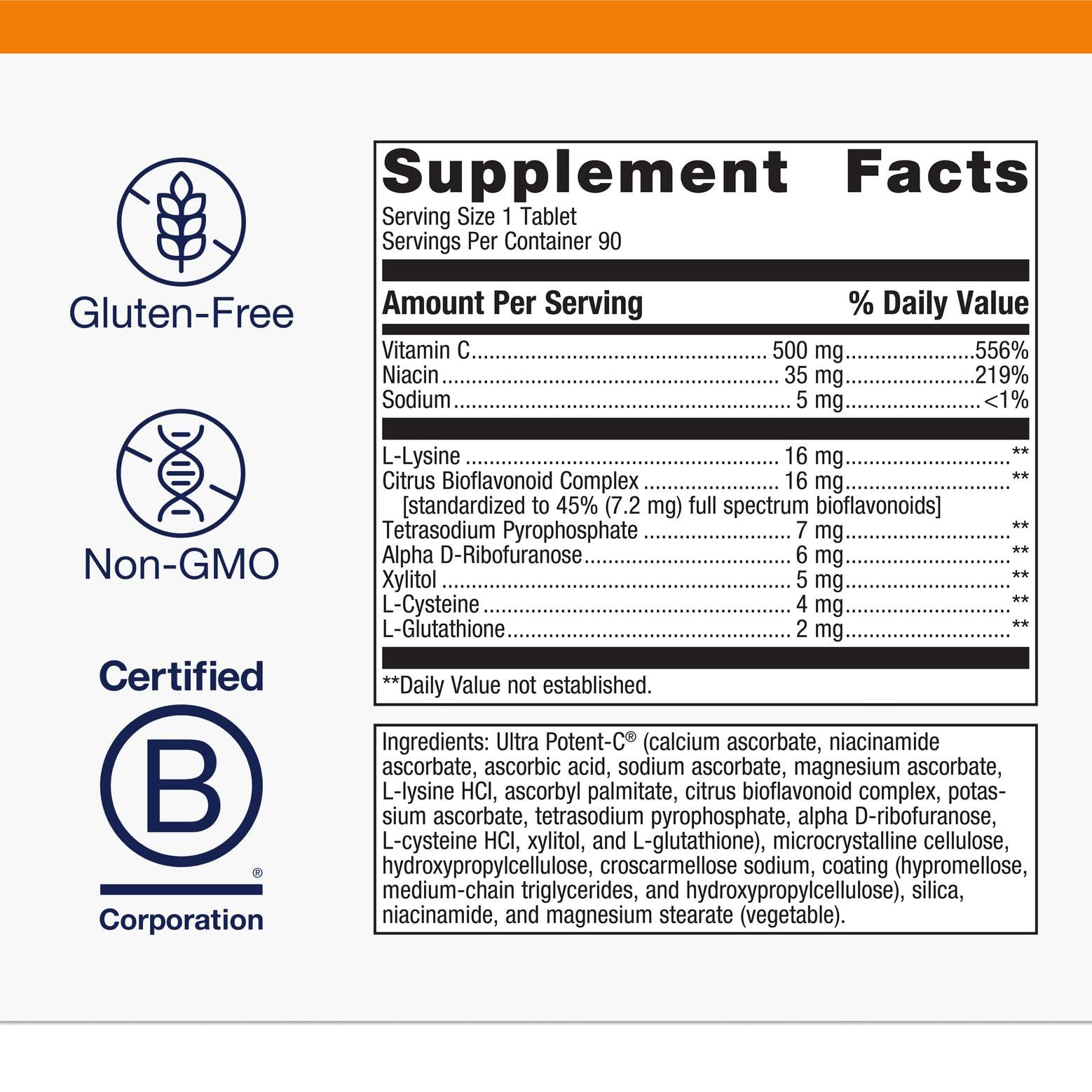Metagenics Ultra Potent-C 500 – Buffered Vitamin C for Immunity