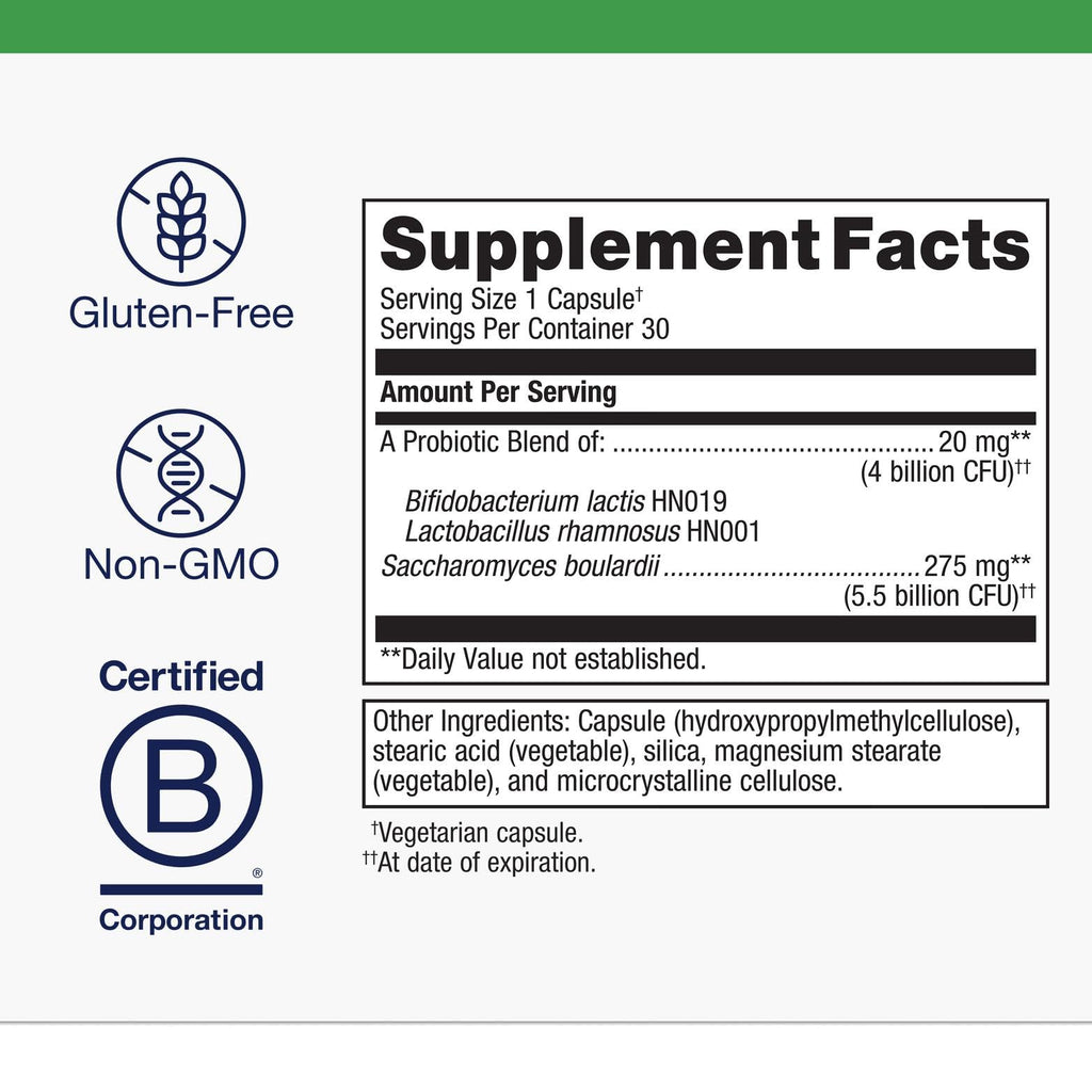 Metagenics UltraFlora Acute Care Probiotic Supplement — Rapid Digestive Comfort, Non-GMO, 30 Capsules