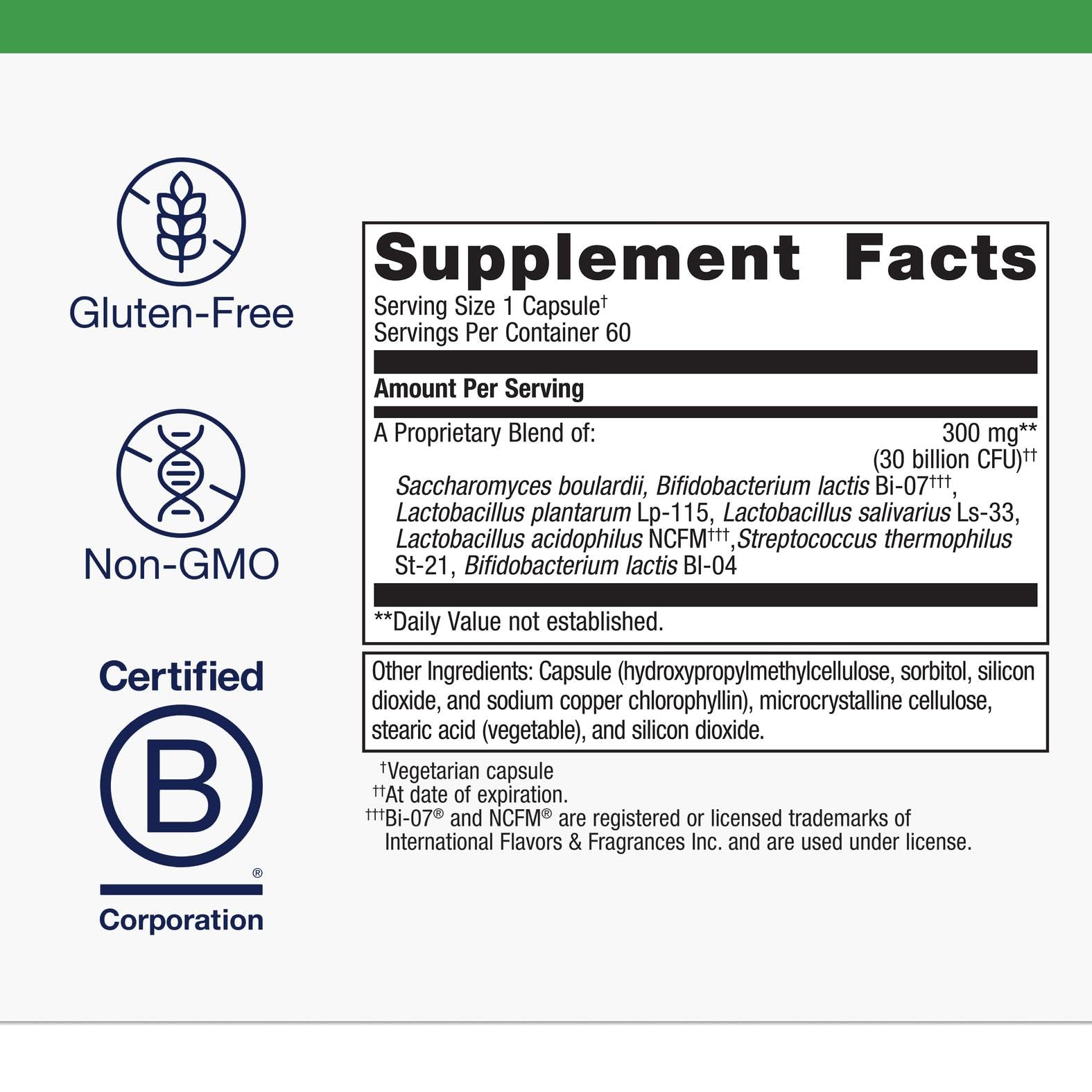 Metagenics UltraFlora Spectrum Probiotic – Shelf-Stable 60 Caps, 2-Month Supply, Non-GMO & Gluten-Free