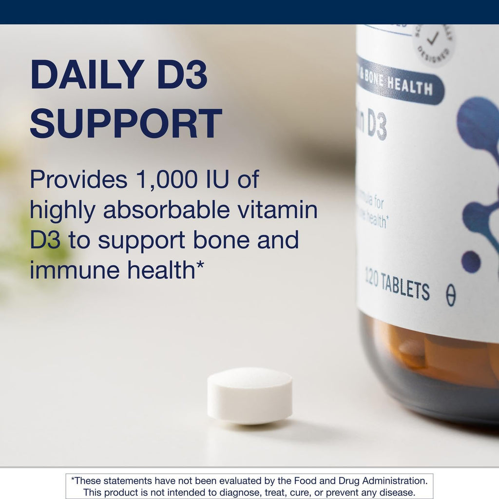 Metagenics Vitamin D3 1000 IU – Vitamin D Supplement for Bone, Cardiovascular, and Immune Health – 120 Count