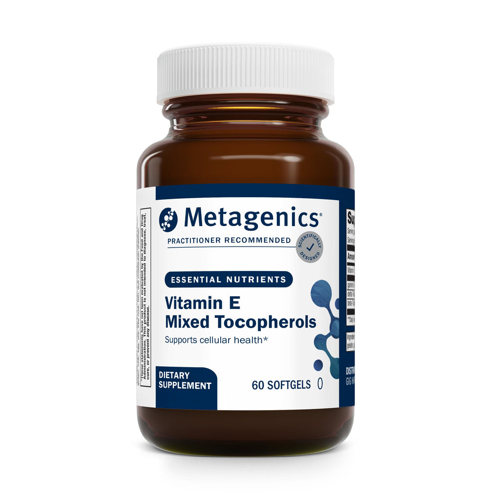 Metagenics Vitamin E Mixed Tocopherols - High Potency 60 Softgels | Non-GMO, Gluten-Free