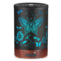 Metal Essential Oils Diffuser 150ML – 7 Color LED, Auto-Off, Cool Mist Humidifier | Gift for Mom (Butterfly)