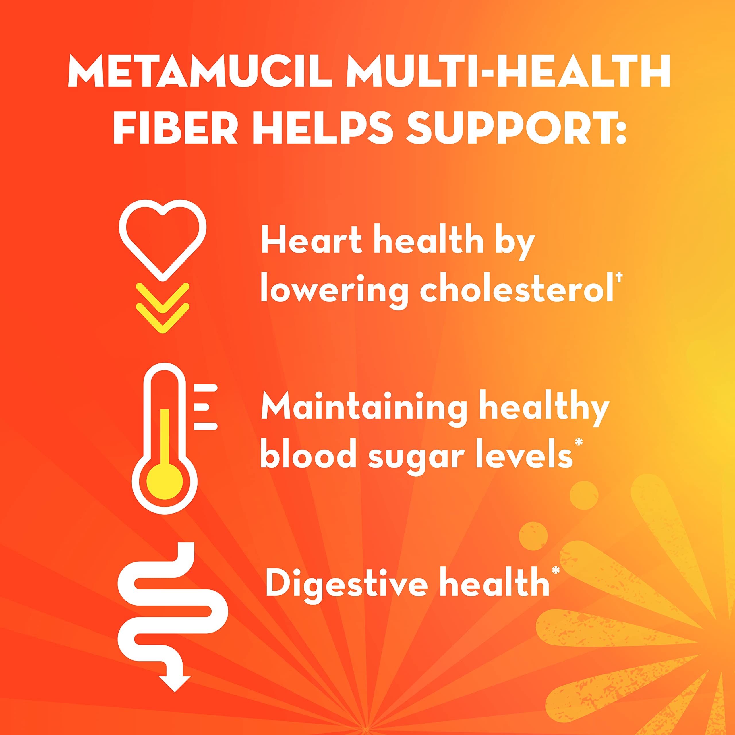 Metamucil Psyllium Husk Capsules, 160 Count – 3-in-1 Daily Fiber for Digestive Health and Regularity
