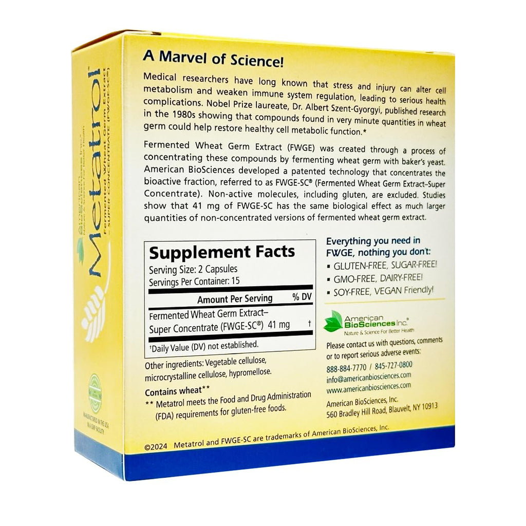 Metatrol Fermented Wheat Germ Extract - Immune & Mitochondria