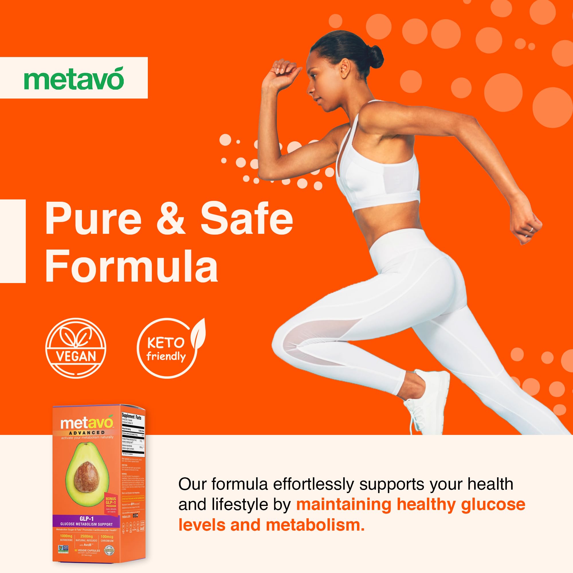 Metavo Advanced GLP-1 Metabolism Support – Boost Metabolism & Energy (90 Capsules)