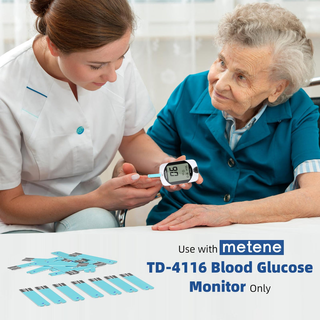 Metene TD-4116 Blood Glucose Test Strips | 300 Count for TD-4116 and Metene S Monitors