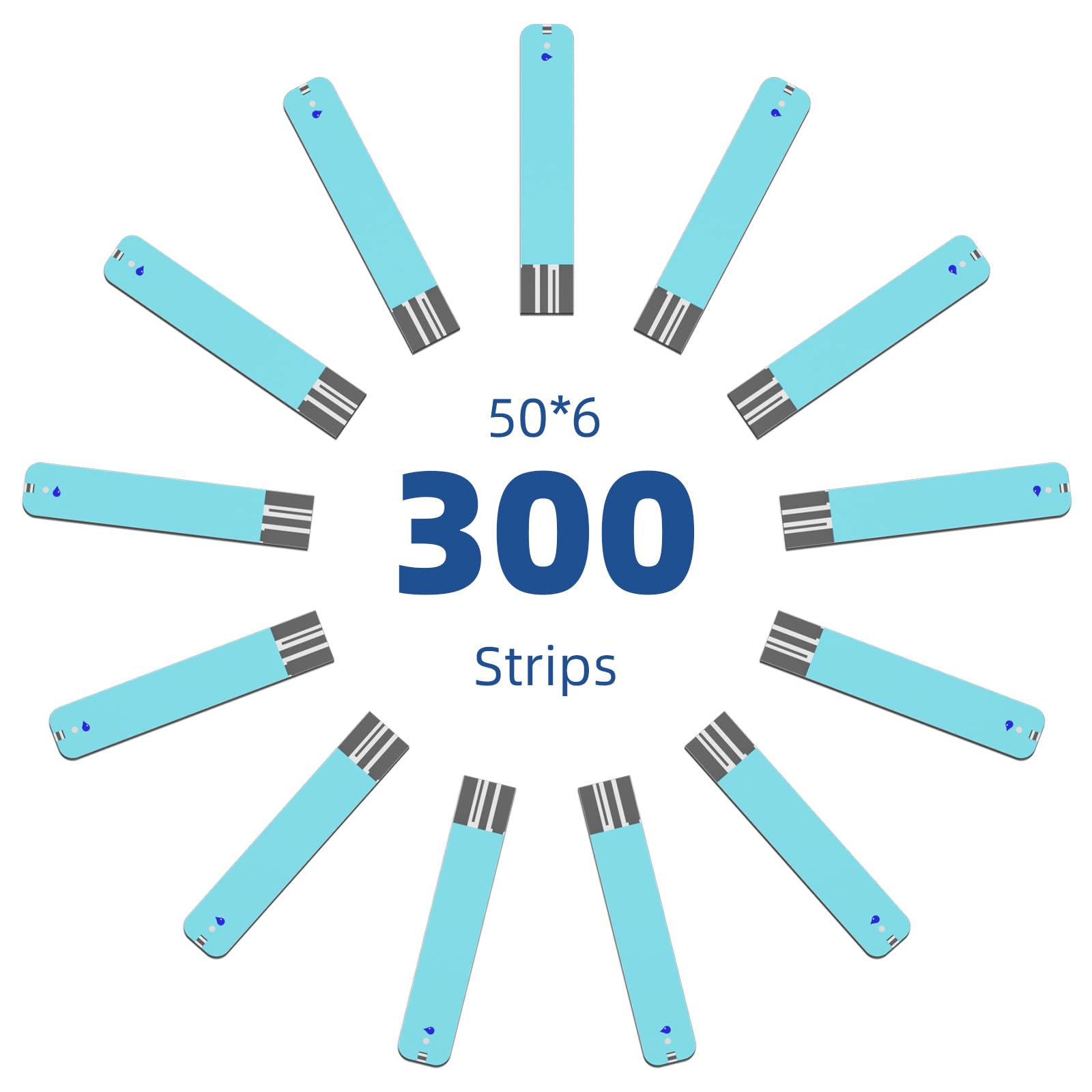 Metene TD-4116 Blood Glucose Test Strips | 300 Count for TD-4116 and Metene S Monitors