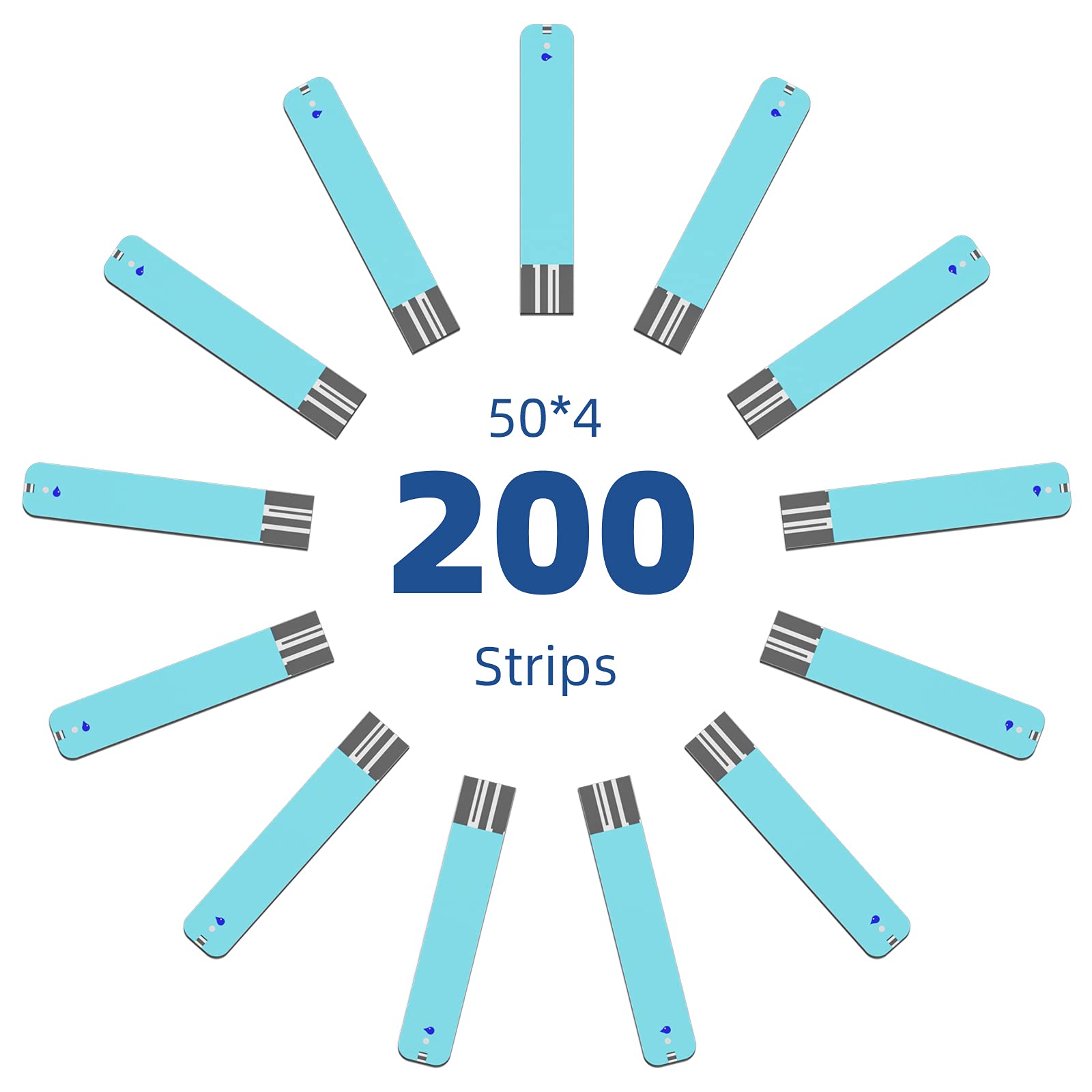 Metene TD-4116 Blood Glucose Test Strips – 200 Count for Metene TD-4116 & Metene S Monitors