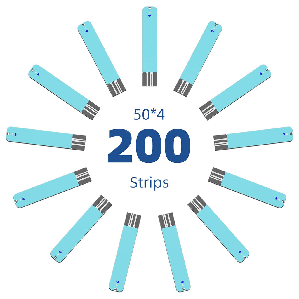 Metene TD-4116 Blood Glucose Test Strips – 200 Count for Metene TD-4116 & Metene S Monitors