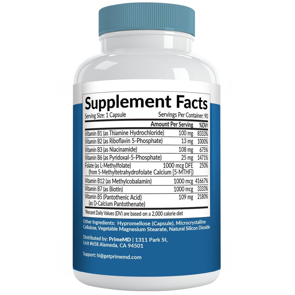 PrimeMD Methylated B Complex with B12 & Methylfolate – 270 Servings (Pack of 3)