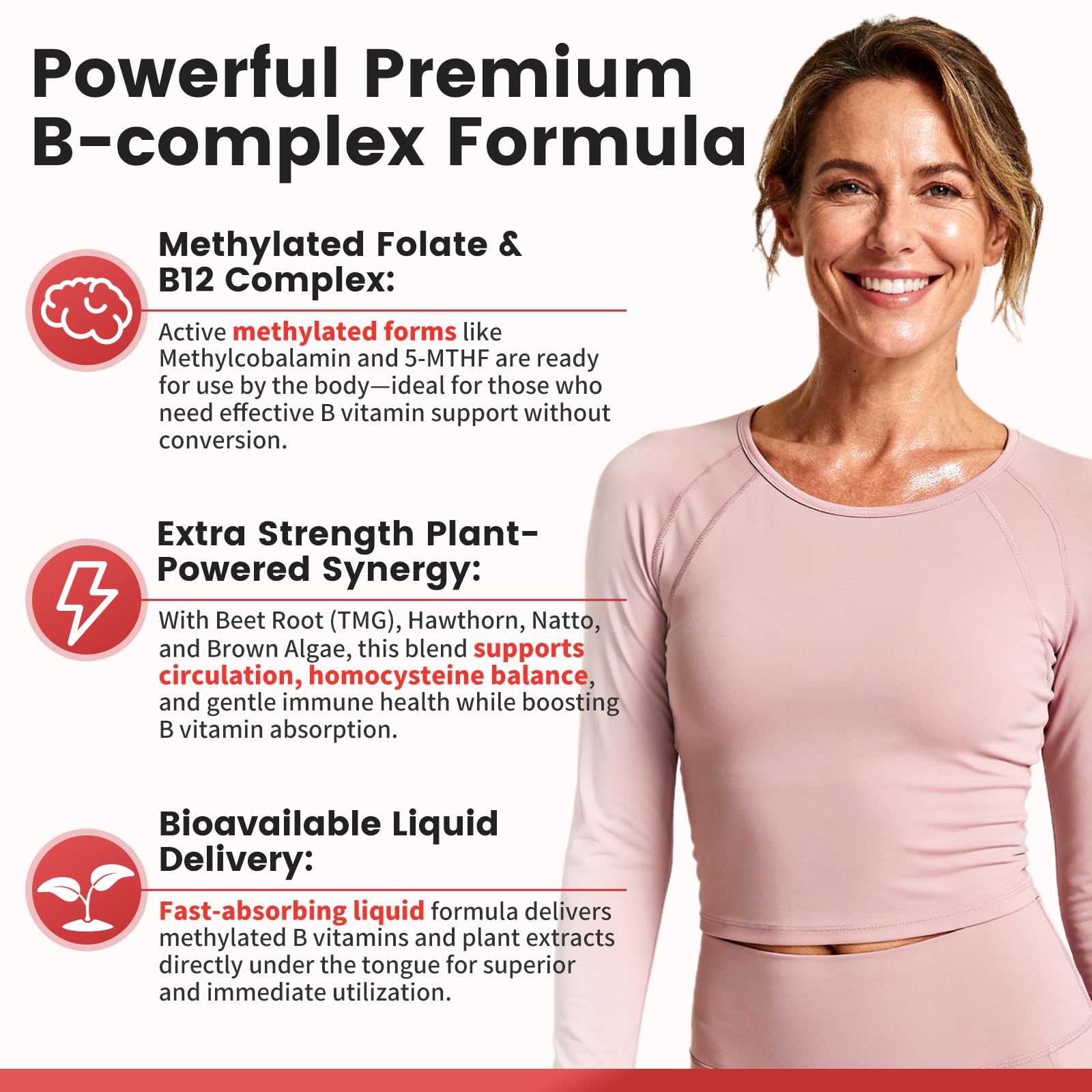 Methylated B Complex Liquid Drops - 5000 mcg B12 + 1000 mcg 5-MTHF