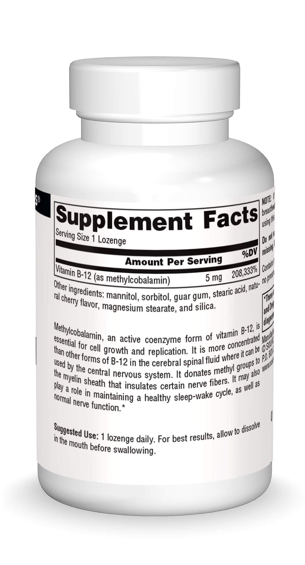 Source Naturals Methylcobalamin B-12 Cherry Flavored 5 mg - 30 Lozenges