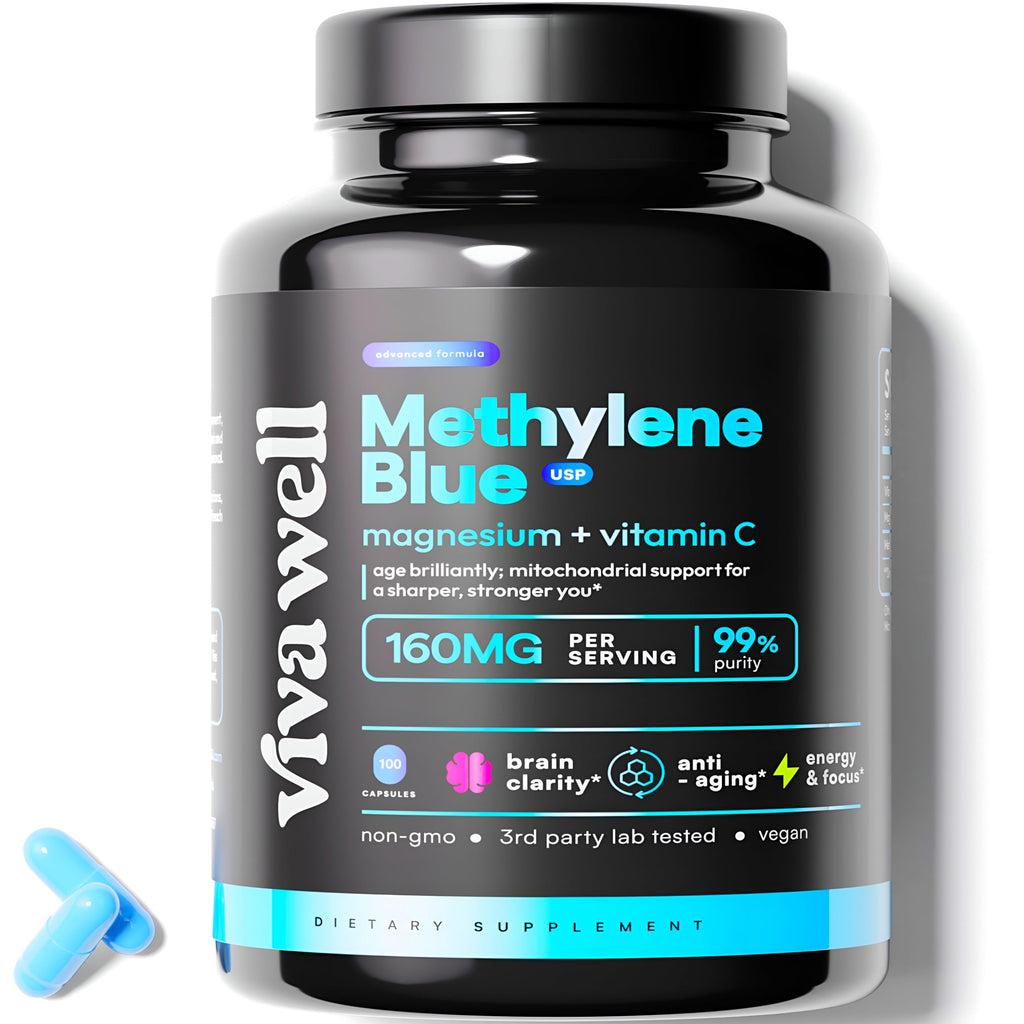 Methylene Blue Pharmaceutical Grade Capsules – USP Grade for Focus, Clarity & Energy