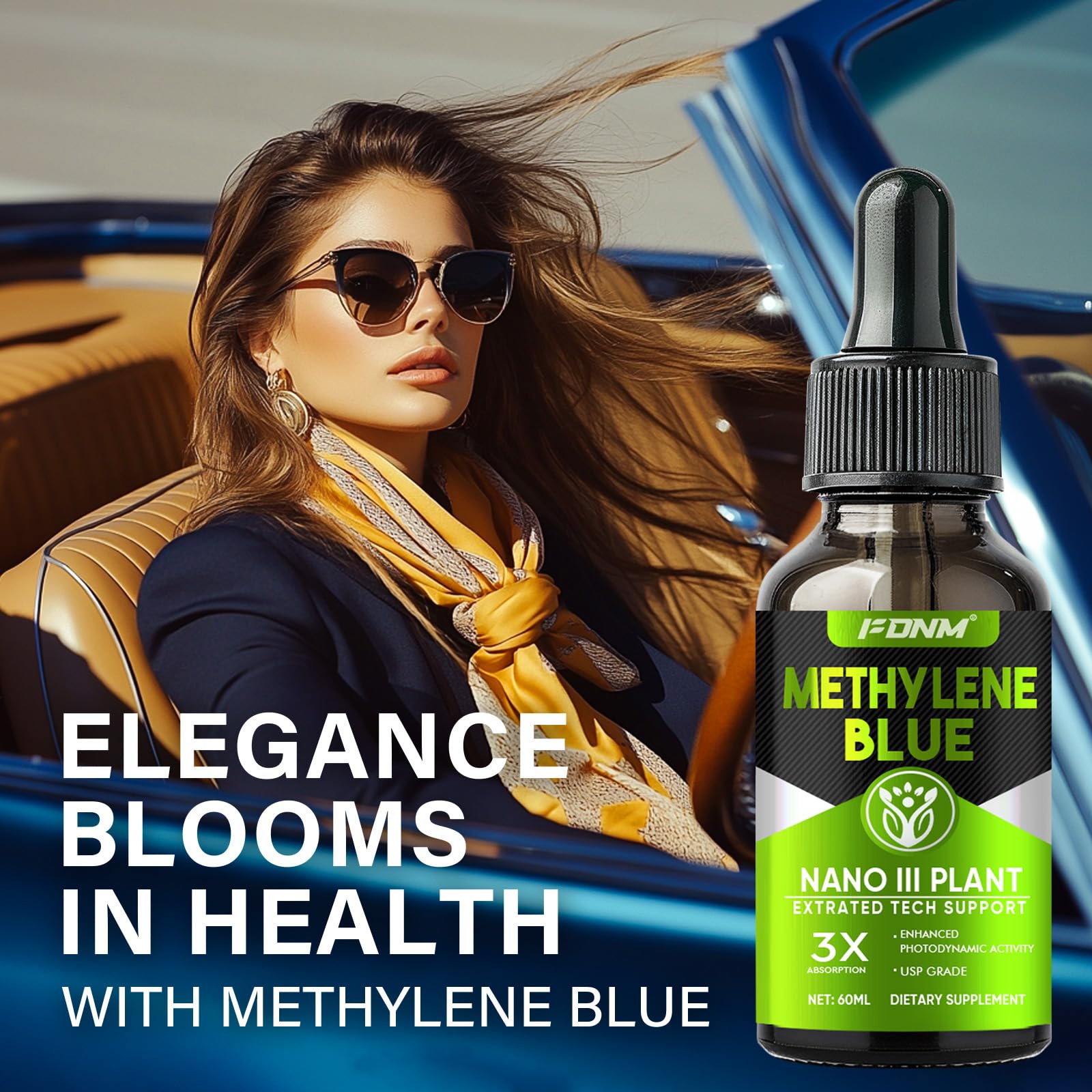 Methylene Blue Drops – 2 Fl oz, Pharmaceutical Grade, Brain Health & Focus
