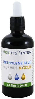 Methylene Blue & Ormus & Gold 3.4 Fl Oz – Ultra High Purity (100 ml) | 24K Colloidal Gold | Glass Bottle | Heiltropfen®