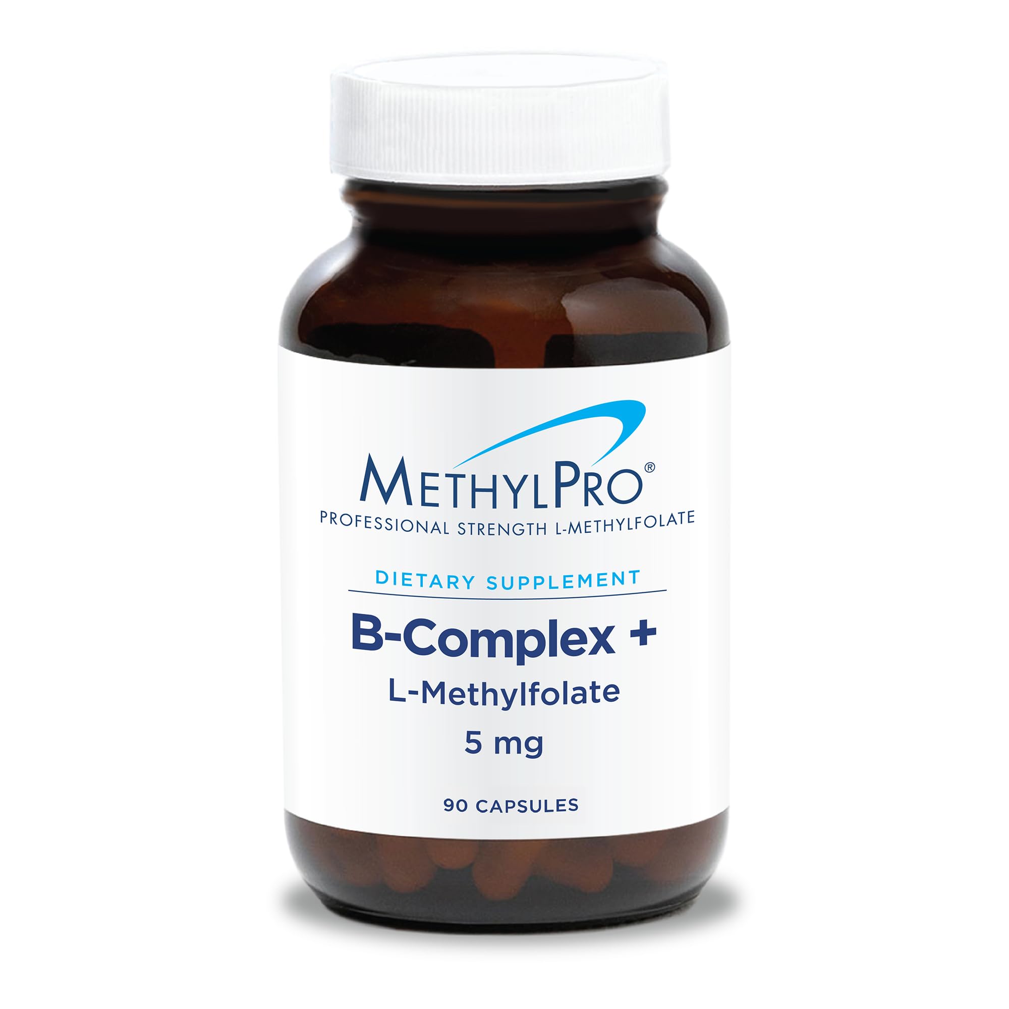 MethylPro B-Complex + L-Methylfolate 5 mg — High-Potency B Vitamin Complex for Energy (90 Vegan Capsules)