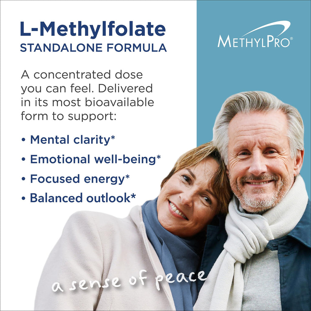 MethylPro L-Methylfolate 15 mg - 5-MTHF | Brain Health, Focus, Calm - 30 Capsules (Pack of 1)