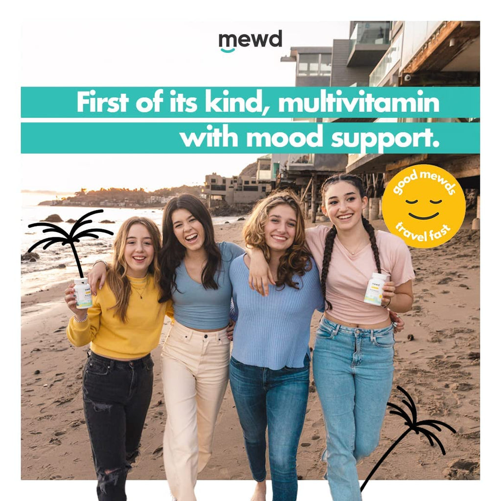 MEWD Teen/Kids Daily Multivitamin Gummy - Mood, Focus & Immunity | Vegan, Gluten Free, Made in USA