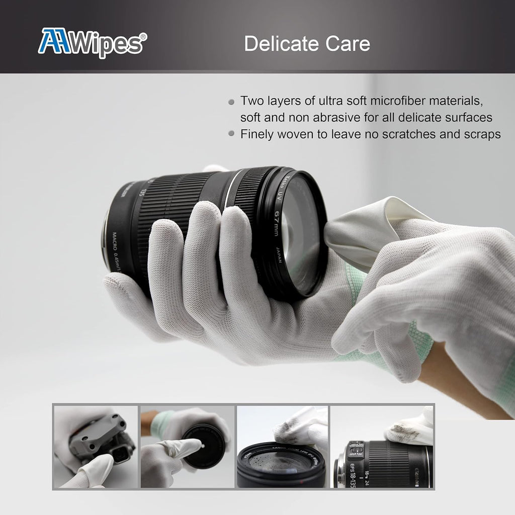 AAwipes MF20009 Superfine Microfiber Wipes – 9x9, 100 Pcs, Cleanroom, Laser-Sealed Edge