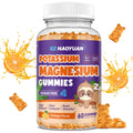 Magnesium Gummies for Kids & Adults - Vegan Orange 60ct (Glycinate, D3, B6)