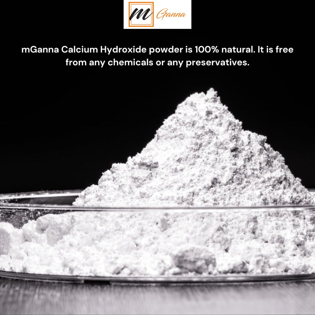 mGanna 100% Natural Calcium Hydroxide Powder - Food & Cosmetics (227 GMS)