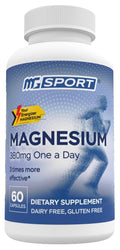 MGSPORT Magnesium Supplement Complex – High Absorption with B6, D & E | Leg Cramps & Muscle Support (60 Servings)