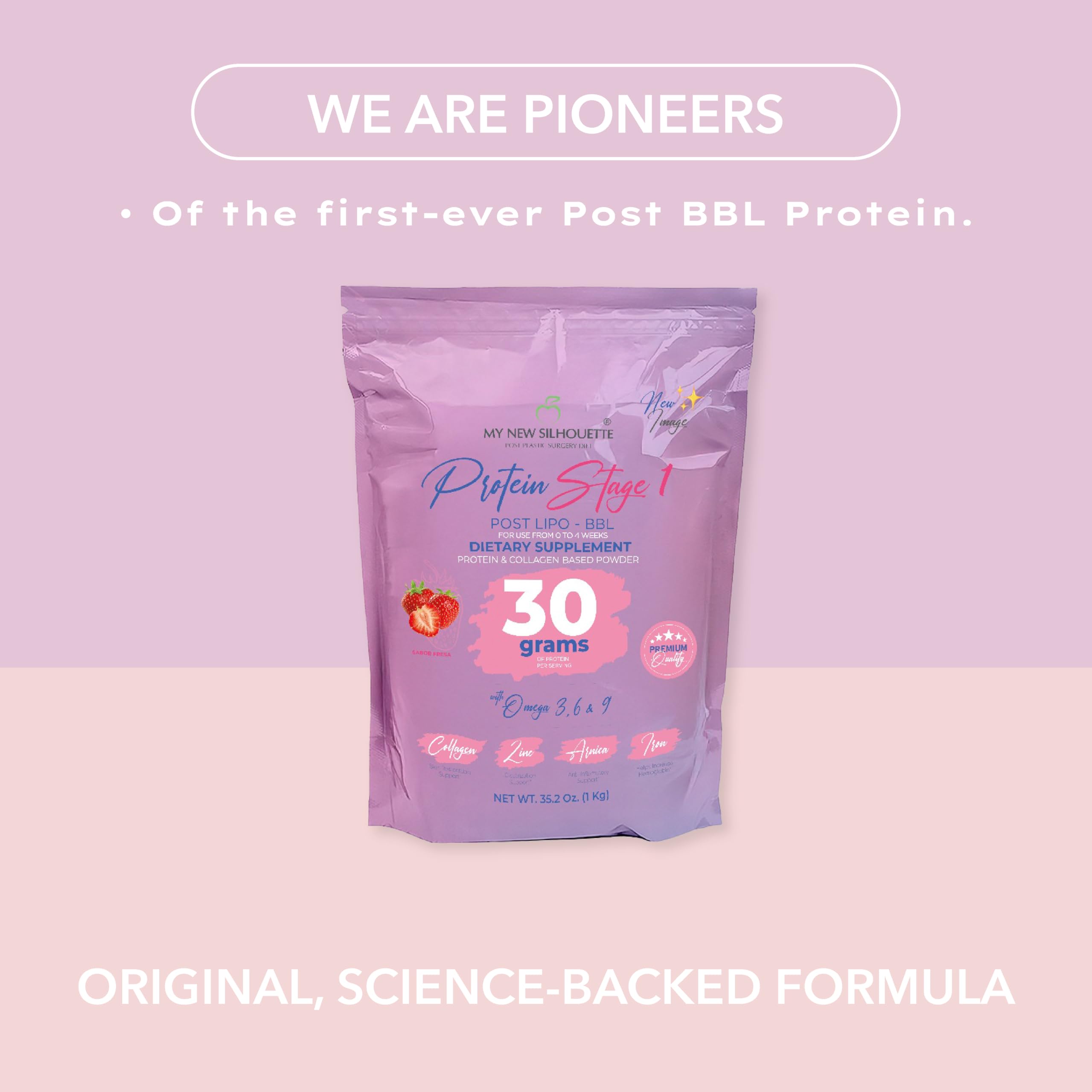 MI NUEVA SILUETA Lipotransfer Protein Stage 1 – Strawberry, 30 g per Serving